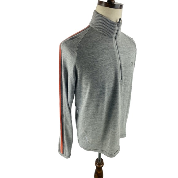Icebreaker Sport 320 Men's Merino Wool‎ 1/4 Zip Sweater Medium Pullover Hiking - Picture 4 of 12